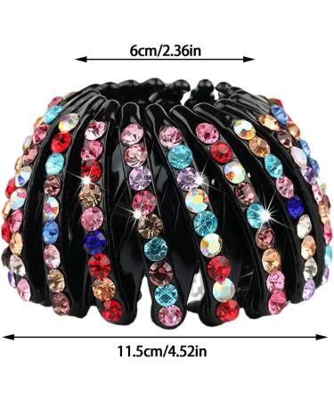 Ponytail Holder Rhinestone Bird Nest Expandable Birds Nest Shaped Hair Clips | Hair Accessory Rhinestone Bun Wrap Bird Nest Hairs Clip Hair Tail Holder For Women Girls Hersil Colorful - Buy Online on GoSupps.com