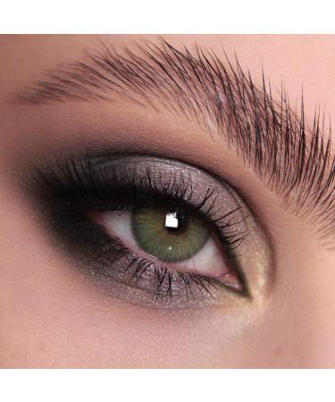 Very covering and natural gray green contact lenses silicone comfort novel colored "Limone Gray" + container of glamlens - 1 pair (2 pieces) - Dia 14.20 - Without strength 0.00 Dioptria 2 pieces (1 Pack) - Buy Online on GoSupps.com