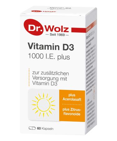 Vitamin D3 1000 IU plus from Dr. Wolz 60 capsules