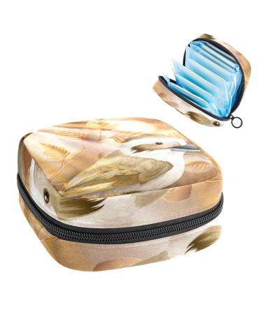 Sanitary Napkin Storage Bag Nursing Pad Holder Bird Portable Period Kit Bag Feminine Product Pouch for Women Girls Color4