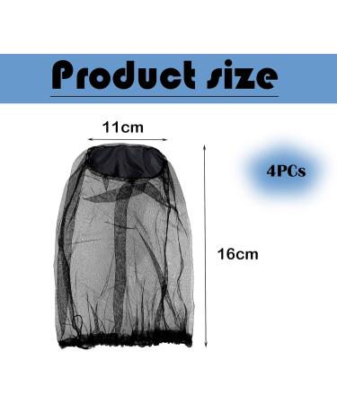 Midge Head Net 4 PCS Mosquito Head Net Black and Green Midge Head Net Protecting Cover Fine Mesh Insect Netting Mosquito Head for Travelling Outdoor Hiking Camping and Climbing - Buy Online on GoSupps.com
