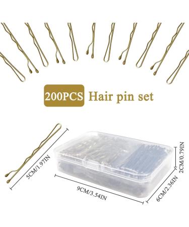 Kavya Hair Grips 200 Pcs Bobby Pins Anti Slip Hair Pins for Women with Storage Box Kirby Grips for Curling Hair And Creating Different Hairstyles Dance Recitals and Competitions Occasions Gold Brown Silver Black - Buy Online on GoSupps.com