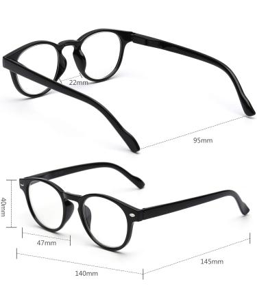 JM 4 Pack Spring Hinge Vintage Round Reading Glasses - Unisex Eyewear 1.75x - Mixed Colors - Buy Online on GoSupps.com
