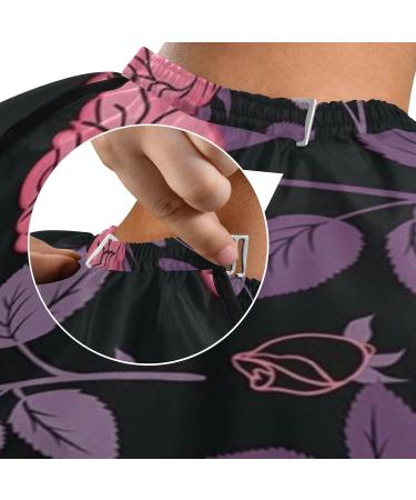Shop Waterproof Barber Cape - Pink Rose & Cheetah Haircut Bib for Men & Unisex | Best Quality Hair Cutting Cape - Buy Online on GoSupps.com