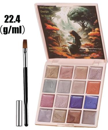 Solid gel nail polish | 16 solid magnetic gel colors for decoration | Magnetic glitter cat design for women summer and Valentine's Day - Buy Online on GoSupps.com