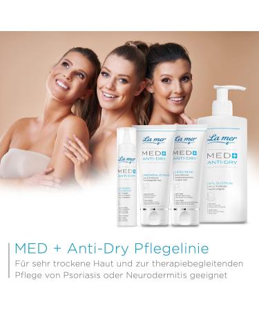 La Mer La mer MED+ Anti-Dryness Lipid Cream Highly nourishing cream for very dry skin Reduces itching associated with dryness Soothes acute flare-ups Treatment for psoriasis or - Buy Online on GoSupps.com