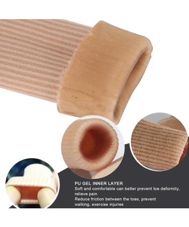 5pcs Toe Tube Sleeve Separator Pedicure Corn PU Gel Elastic Fabric Protector for Bunion Hammer Toe Callus (Small) - Buy Online on GoSupps.com