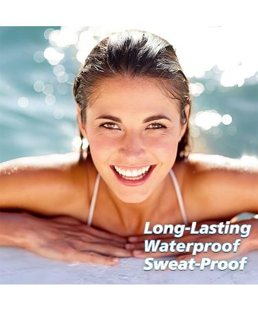 Eyebrow Stamp Stencil Kit - Waterproof Eye Brow Makeup with 24 Stencils - Light Brown - Buy Online on GoSupps.com