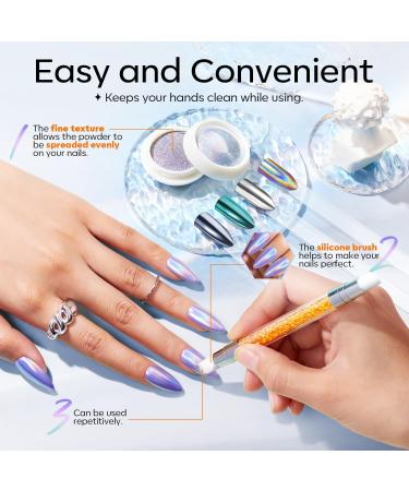 MODELONES Perle Poudre Ongles Blancs 13PCS Vernis avec 4 Fards Poudre & M taux Brillants 4 Nuanciers Ongles 4 Palettes Yeux 1 Stylo D tail - Buy Online on GoSupps.com