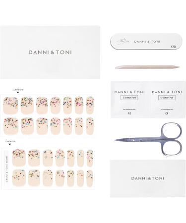 Danni & Toni Half Hardened Gel Nail Foils - Alluring Colored Glitter Sequin UV Gel Nail Stickers - Self-Adhesive Nail Wraps (28 Pack) - Buy Online on GoSupps.com