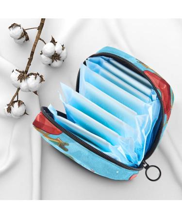 Shop Merry Christmas Women Bands Storage Bag - Travel Makeup Organizer for Menstrual Cups & Accessories | Big Capacity Color 3 | Pack of 1 - Buy Online on GoSupps.com