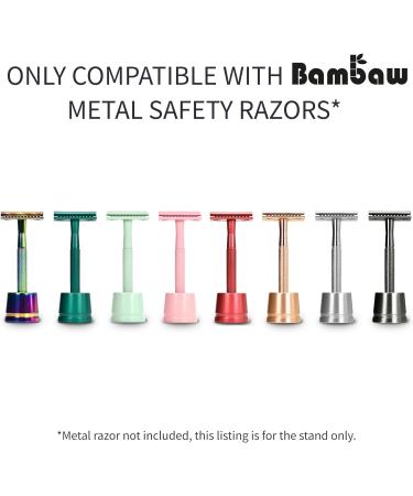 Bambaw Rainbow Safety Razor Stand | Razor Holder Shave Stand | Shaver Holder Stand fits only Metal Safety Razors | Double Edge Razor Stand | Razor Stand Holder | Shaving Stand - Buy Online on GoSupps.com