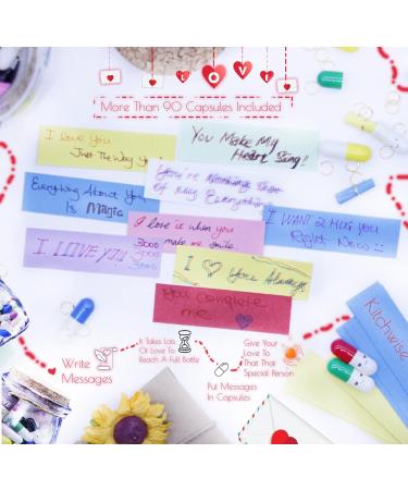 90pcs+ Message In a Bottle DIY Gift Extra Capsules and Notes (Mixed Colors) - Buy Online on GoSupps.com