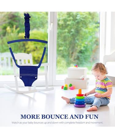 NUOBESTY Baby Door Jumper Bouncer Swing Exerciser Stand for Toddler 6-24 Months - Blue - Buy Online on GoSupps.com