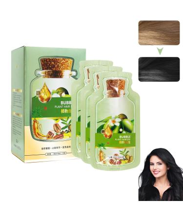 Bubble Plant Hair Dye Fruitcolor Hair Dyeing Cream New Botanical Bubble Hair Shampoo Pure Plant Extract For Black Hair Color Bubble Dye Natural Plant Hair Dye Shampoo For Women Men