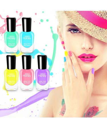 Abitzon 10 Bottle Nail Polish Set - Non-Toxic Eco-Friendly Easy Peel Off & Quick Dry Water Based Multicolor - Buy Online on GoSupps.com