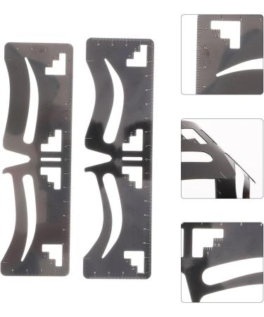 LALAFINA 2pcs Clear Ruler Eyebrow Measuring Tool Eyebrow Guide Stencil Shape Scale Supplies Eyebrow Trimming - Buy Online on GoSupps.com
