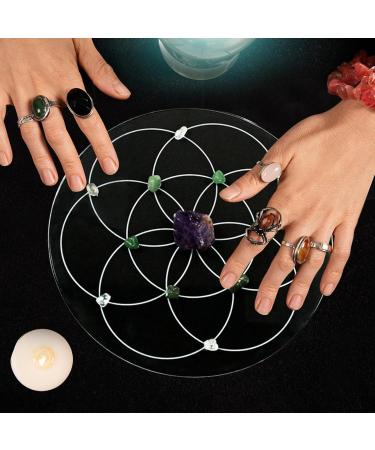 Buy Round Pendulum Board & Crystal Kissing Board - Acrylic Star Pendulum for Metaphysical Messages | Perfect for Living Room & Study - Buy Online on GoSupps.com