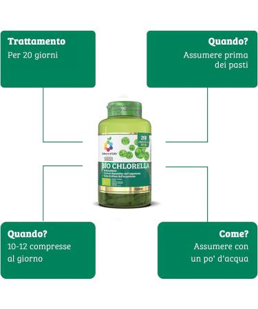 Bio Chlorella - Organic Chlorella Supplement 200 Tablets - Promotes the Purifying Functions of the Body - 100g - Buy Online on GoSupps.com