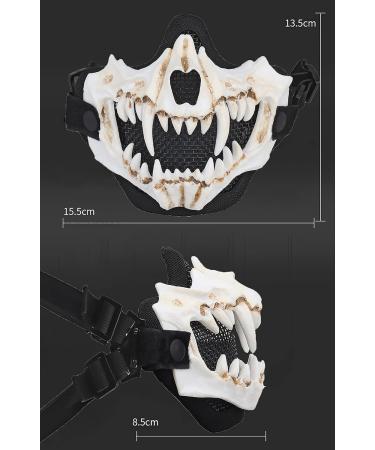 Buy Joyasus Tactical Half-Sighted Mask - Breathable Airsoft Steel Skull Protective Gear for Shooting CS Paintball Halloween & Costume Parties - International Shipping Available - Buy Online on GoSupps.com