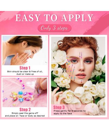 6 Sheets Festival Face Gems & Body Jewels for Women - Self-Adhesive Rhinestones, Stars, Butterflies - Perfect for Makeup & Festivals - Buy Online on GoSupps.com