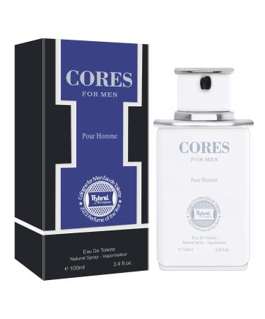 Hybrid & Company Cores For Men Timeless Subtle delicate Scent Perfume Mens Fragrance 3.4 Fl Oz
