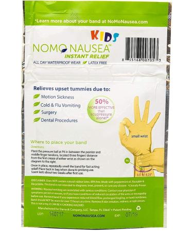 NoMo Nausea Kids Waterproof Bands - Instant Relief for Motion Sickness & More - Buy Online on GoSupps.com