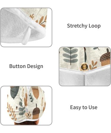 Super Absorbent Palm Fruit Hair Towel 2 Pack - Quick Drying Turbans & Head Towel for Women & Girls - Buy Online on GoSupps.com