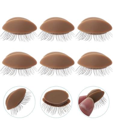 DOITOOL 3 Pairs Removable Eyelids Lash Kit Silicone Molds Makeup Kits Replacement Eyelids Makeup Practice Device Eyelids Practice Tool Eyelids Replacement Makeup Practice Tool 3X1.5CM Coffee - Buy Online on GoSupps.com