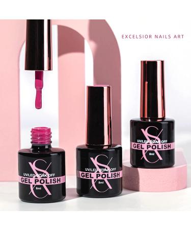 SXC Cosmetics G-45 Pink Gel Nail Polish Kit with XXL Nail Tips - Professional Nail Art Extension Starter Kit - Buy Online on GoSupps.com