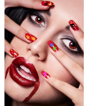 6 Boxes Halloween Nail Glitter Sequins EBANKU Spider Skeleton Flame Nail Art Sequins Halloween Manicure Nail Decoration for DIY Nail Art Decoration Women Girls - Buy Online on GoSupps.com