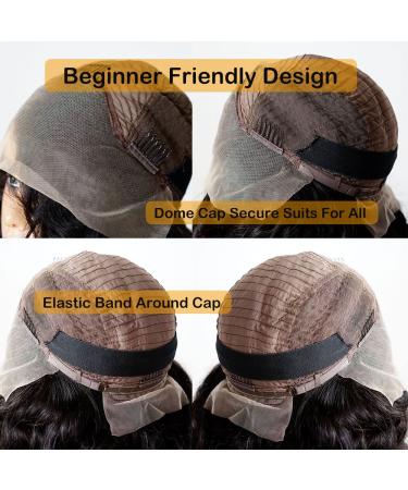 250% Density Wear and Go Glueless Loose Wave Lace Front Wig - 12 Black Bob Human Hair Wig - Buy Online on GoSupps.com