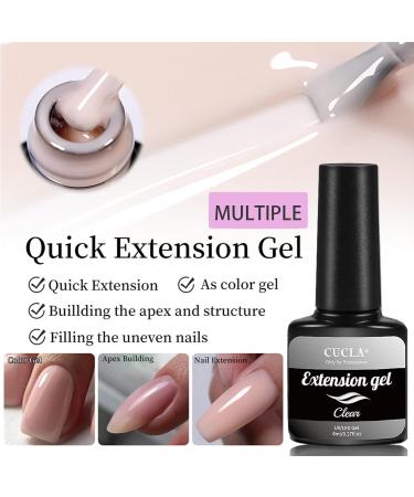 Gel Nail Polish - 8ml Builder Gel Clear Builder Nail Gel for Nails 5 In 1 UV Nail Polish Strengthener Extension Gel Base Gel Rhinestone False Nail Tips Glue Gel in a Bottle (8ml) - Buy Online on GoSupps.com