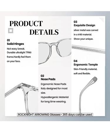 ROCKNIGHT Blue Light Blocking Glasses - Grey Frame for Computer & Phone Use | Protect Your Eyes | International Shipping - Buy Online on GoSupps.com