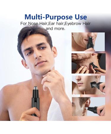 XinBarber Nose Hair Trimmer for Men USB Rechargeable 2 in 1 Painless Beard Hair Trimmer for Men and Women Cordless Pocket Size & Easy Clean - Buy Online on GoSupps.com
