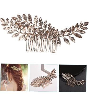 Ipetboom Comb Face Brush Cleansing Leaf Decor Bride Hair Accessories Wedding Bridal Headpieces Wedding D cor Wedding Decorations for Ceremony Gold Decor Women's Leaves Zinc Alloy Decorate - Buy Online on GoSupps.com