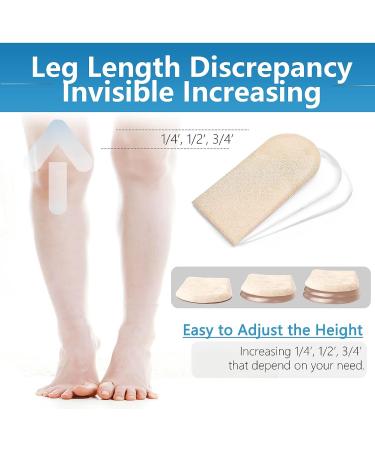 PrettSole 3-Layer Heel Lifts for Height Increase & Leg Length Discrepancy - Large Shoe Inserts for Comfort & Pain Relief (1 Pair, Large) - Buy Online on GoSupps.com
