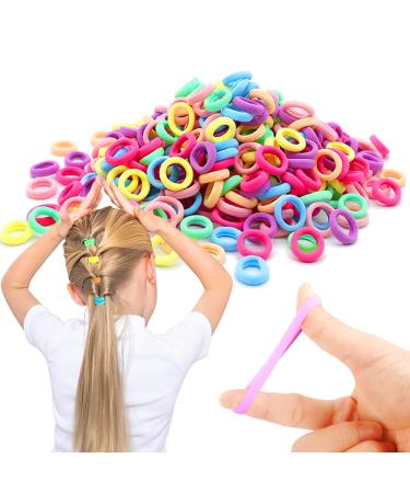 100Pcs Baby Elastics Hair Ties, Candy Color Seamless girls hairbands,3cm Ponytail Holder Hair Accessories,Multi-colored hair bobbles for girls - Buy Online on GoSupps.com