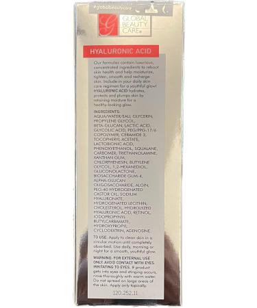 Global Beauty Care Hyaluronic Acid Facial Serum 1oz - Hydrating & Plumping Skincare for All Skin Types - International Shipping Available - Buy Online on GoSupps.com
