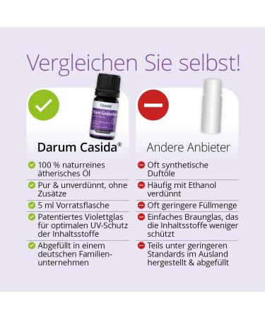 Casida Clear Thoughts Essential Oils 5ml - Lavender Peppermint & Rosemary - Enhance Clarity & Combat Brain Fog - International Shipping Available - Buy Online on GoSupps.com