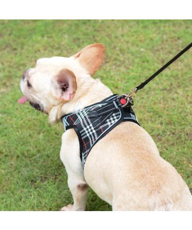 Suredoo Dog Harness for Small & Medium Dogs - Reflective Breathable Adjustable with Leash - Ideal for Training & Comfort (Black Checkered XL) - Buy Online on GoSupps.com