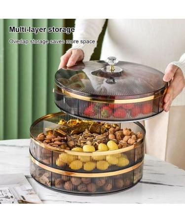 Candy Dish for Snack Box Multifunctional Divided Serving Tray with Lid 11" Appetizer Tray for Dried Fruits Nuts Candy and Fruits (Color : Green) (Size : Gr n) - Buy Online on GoSupps.com