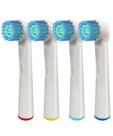 Toothbrush Replacement Heads Compatible with Oral B Braun  Pk of 4 Best Professional Brush Heads for Oralb Kids  Soft  Sensitive  Triumph  Pro 1000 4 Count (Pack of 1)