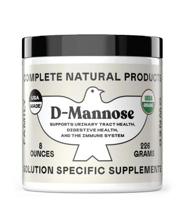 Complete Natural Products Organic D-Mannose Powder - 2000mg (2 Grams) - Non-GMO - Vegan Friendly - Urinary Tract Flush & Treatment - Bladder Cleanse & Urinary Tract Health Supplement