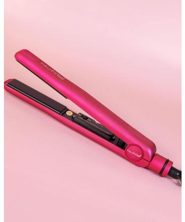 NuMe Fashionista Hair Straightener - Tourmaline Ceramic Flat Iron with Smart Memory & Auto Shut Off - Professional Salon Styling in Purple - Buy Online on GoSupps.com