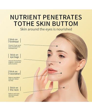 Valentines Day Gift: 60 PCS 24K Gold Eye Mask with Collagen and Avocado Extract - Eliminate Dark Circles, Wrinkles, Puffiness - Buy Online on GoSupps.com