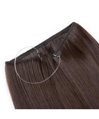 Silk-Co Hair Extensions - Smooth Synthetic Extensions with Invisible Cord | Medium Brown 60cm | Perfect for Hair Sealing & Natural Look - Buy Online on GoSupps.com