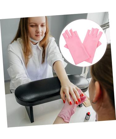Mikinona UV NAIL GLOVES 1 Pair Nail Gloves Protective Gloves Nail Art Uv Gloves Nails Gel Nail Uv Gloves Gel for Nails Nail Fingerless Mittens Spandex Nail Polish Sun Protection Pink - Buy Online on GoSupps.com