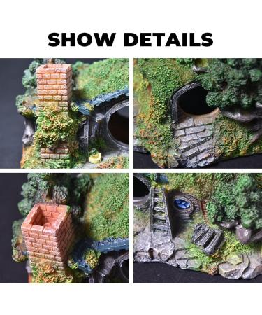 Fazhongfa Hobbit Castle Fish Tank Decoration - Betta Toys & Resin Aquarium Ornaments for Aquascaping - Buy Online on GoSupps.com