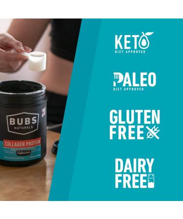 BUBS Naturals Collagen Peptides Powder - Pasture Raised Grass Fed - Paleo & Keto Friendly | Non-GMO, Dairy & Gluten Free - 20oz Unflavored | Joint and Skin Support - 28 Servings - Buy Online on GoSupps.com